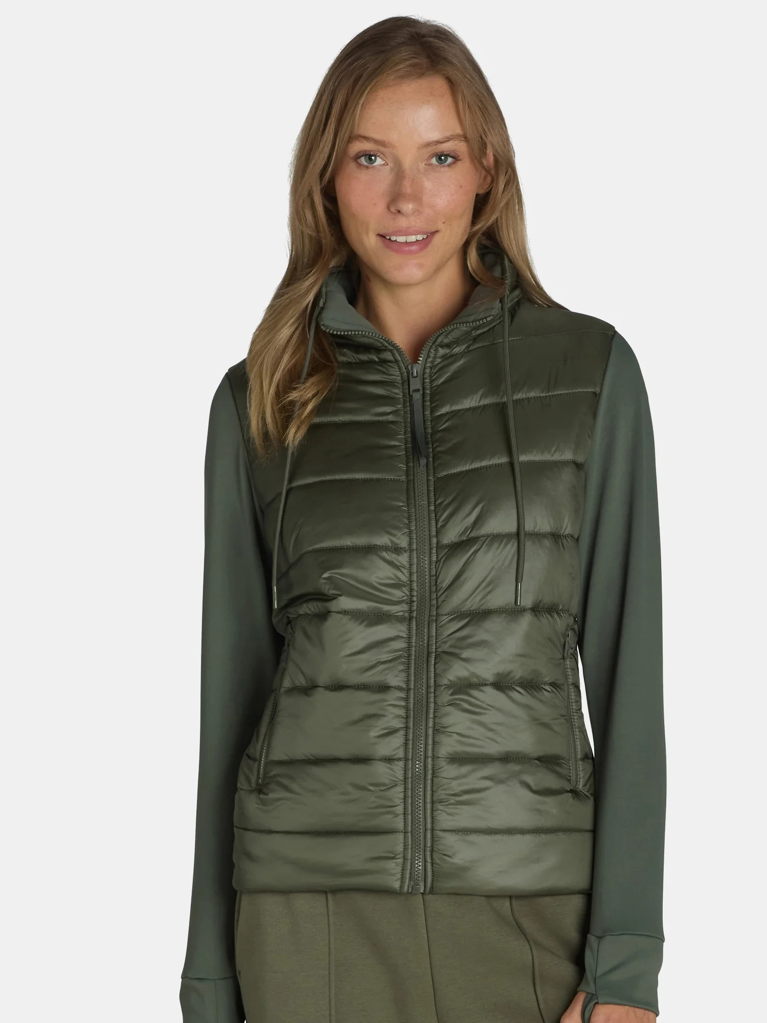 Avia Women’s Quilted Jacket with Long Sleeves, Sizes XS-XXXL | Walmart (US)