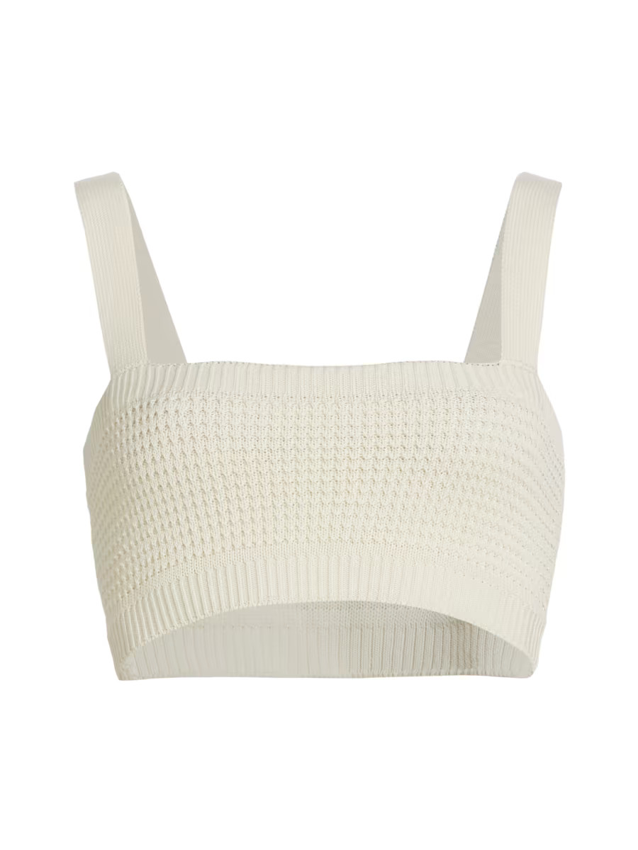 Cropped Sleeveless Knit Top | Saks Fifth Avenue