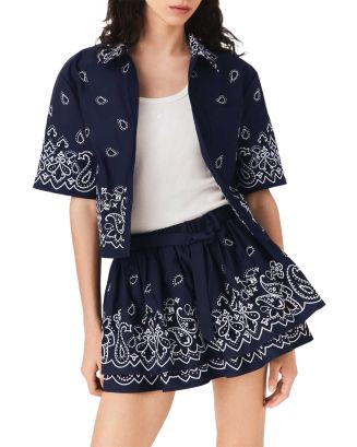 Embroidered Ruffle Mini Skirt | Bloomingdale's (US)