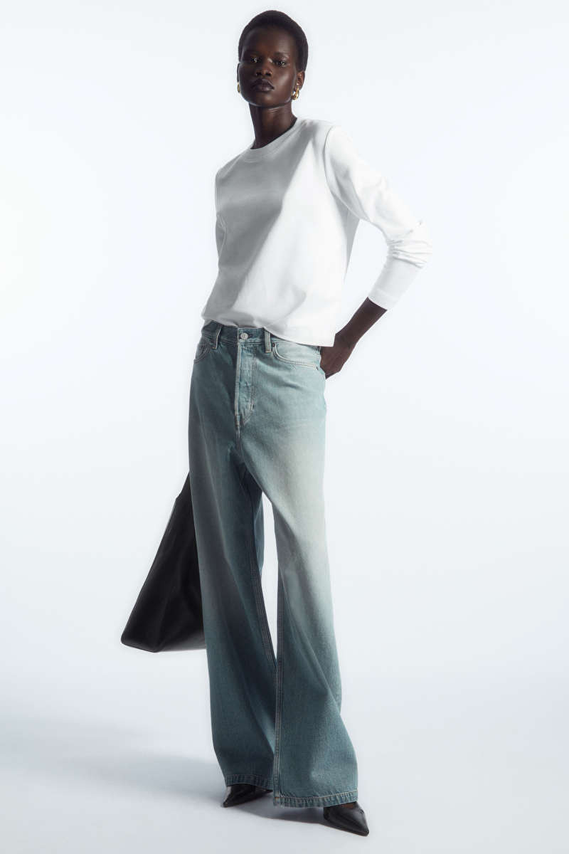 REGULAR-FIT HEAVYWEIGHT LONG-SLEEVED T-SHIRT | COS UK