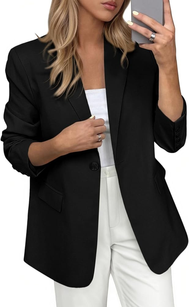 PRETTYGARDEN Blazers for Women Business Casual Outfits 2025 Fall Fashion Open Front Long Sleeve S... | Amazon (US)