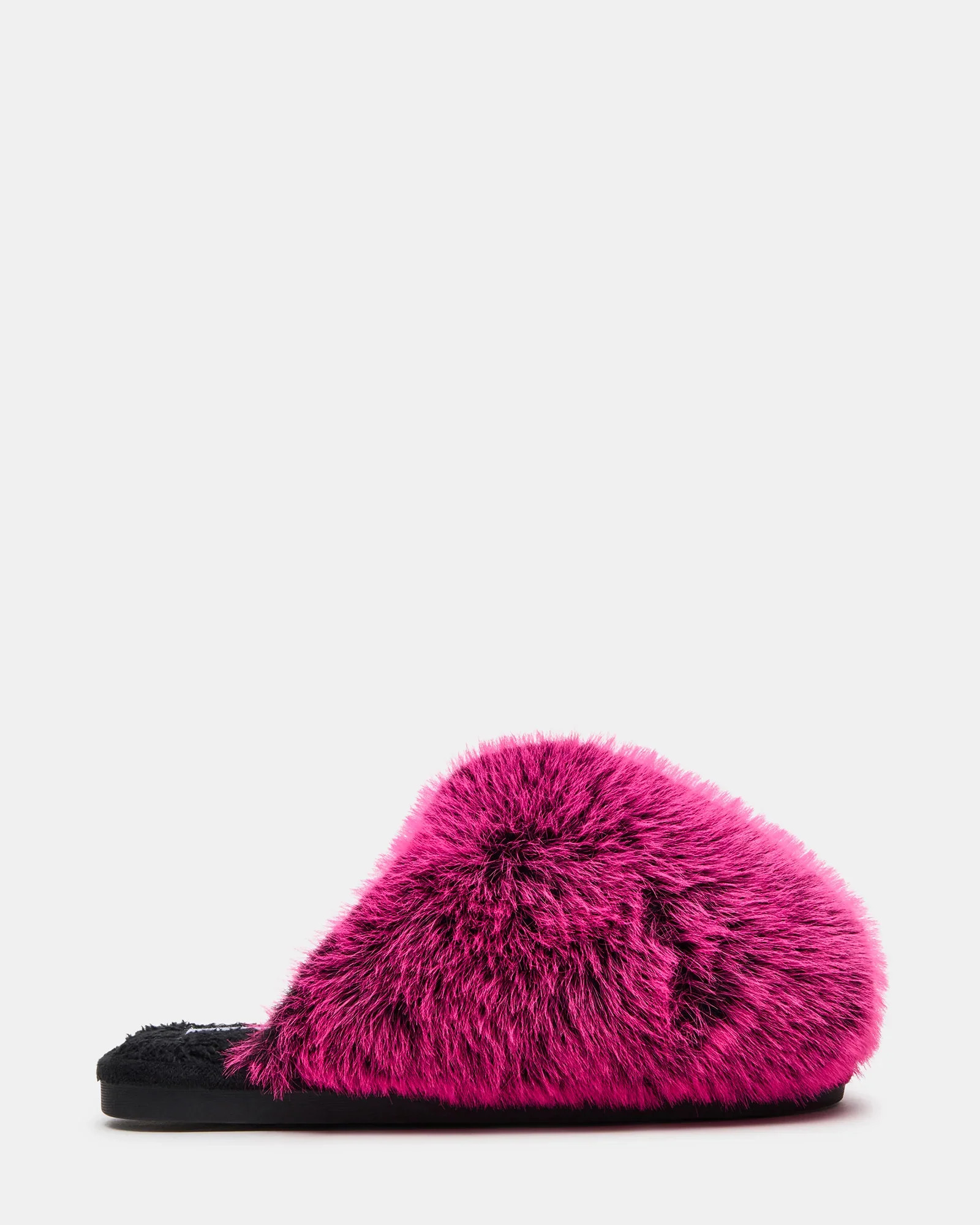 POOF Fuchsia Faux-Fur Slippers | Women's Designer Flats | Steve Madden (Canada)