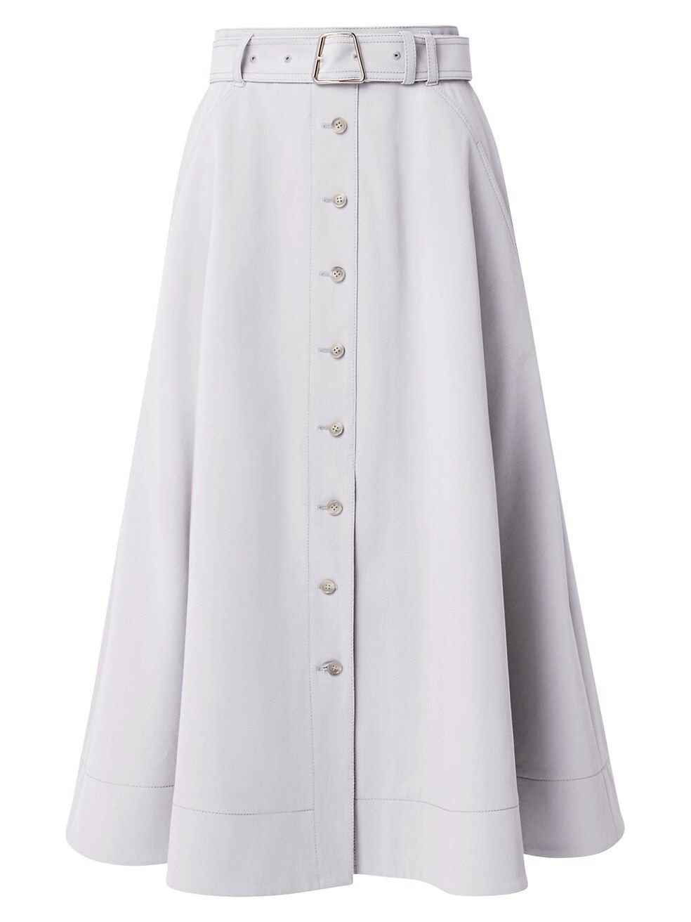 Akris Belted A-Line Midi-Skirt | Saks Fifth Avenue
