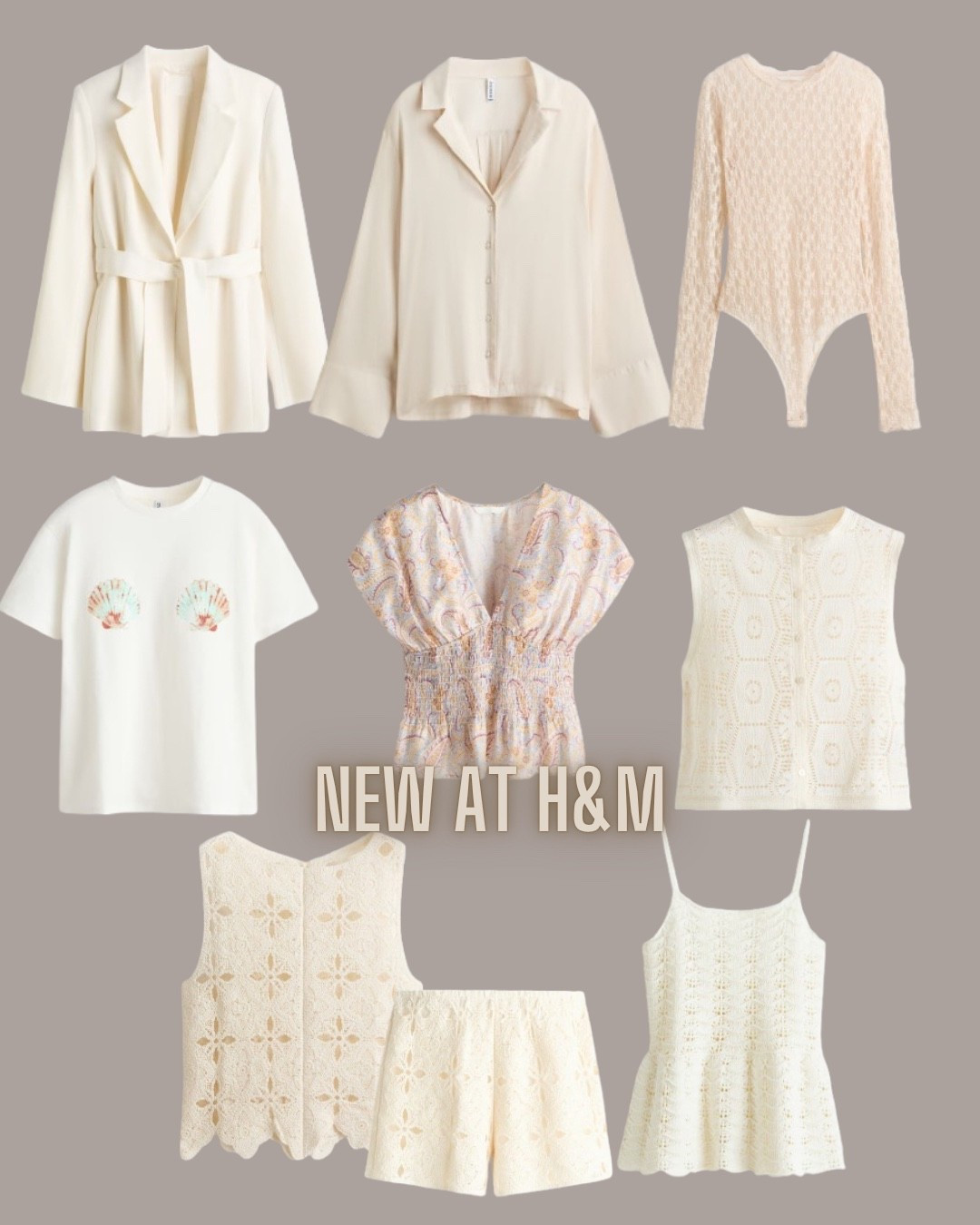 H&M fashion
Summer tops
Crochet top
Lace top