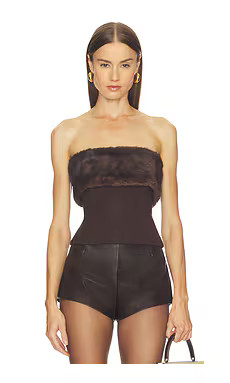 Camila Coelho Isadora Top in Chocolate from Revolve.com | Revolve Clothing (Global)