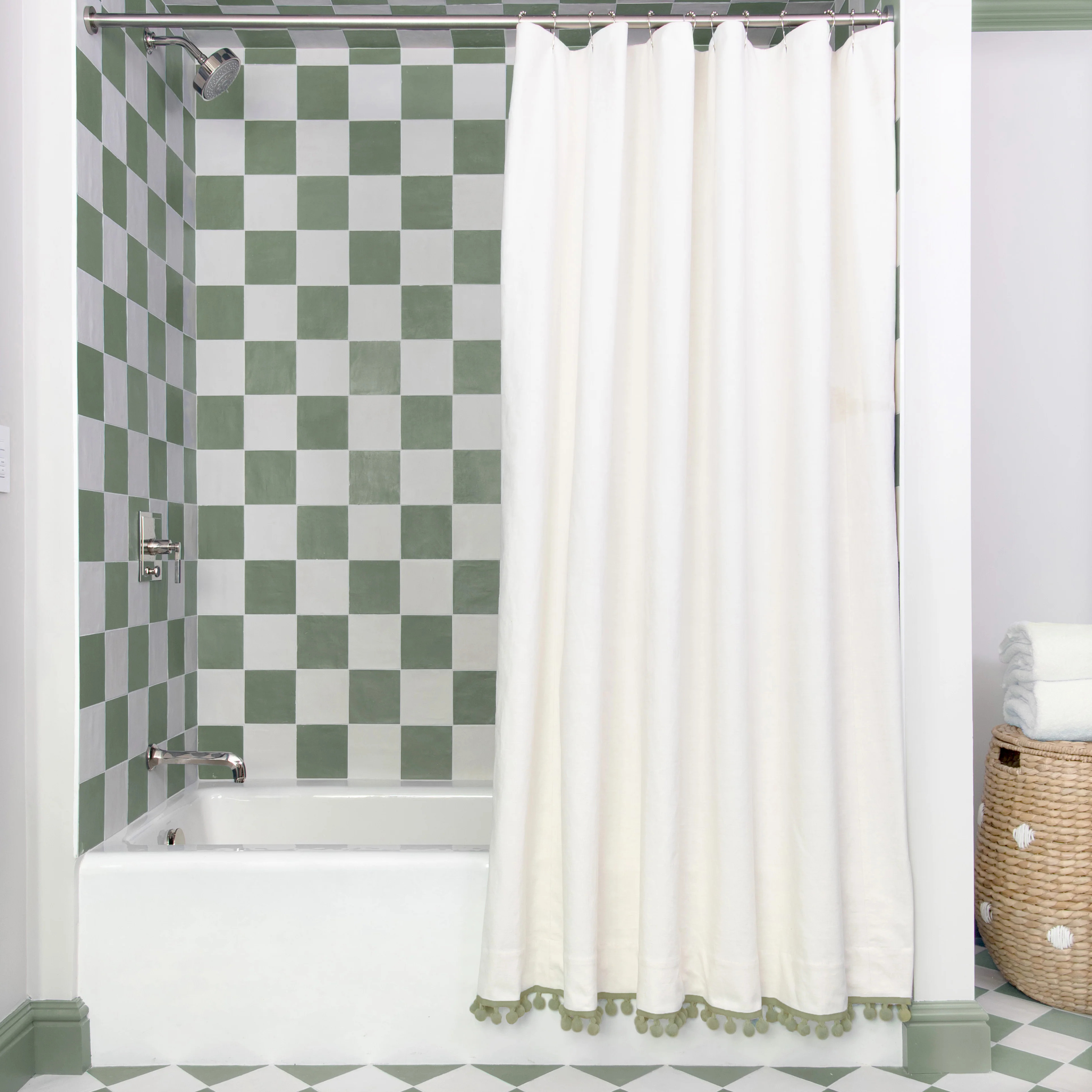 Custom Shower Curtains with Trim Options - Pepper Home | Pepper