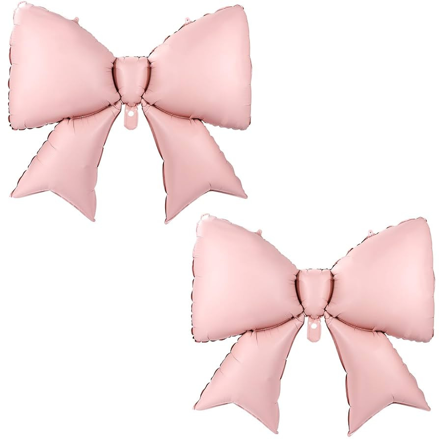 2pcs Large Bow Balloons, Bow Themed Party Decorations Elegant Coquette Balloons for Coquette Birt... | Amazon (US)