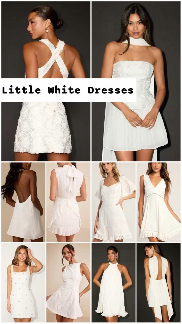 Little white dresses for the bride to be under $100 @Lulus

Country concert dresses, summer dresses, resort wear 2026, date night dresses, bachelorette weekend, bachelorette party dresses, honeymoon packing, bridal shower dresses, engagement photo shoot, festival dresses, after party dresses.

#LTKWedding #LTKSeasonal