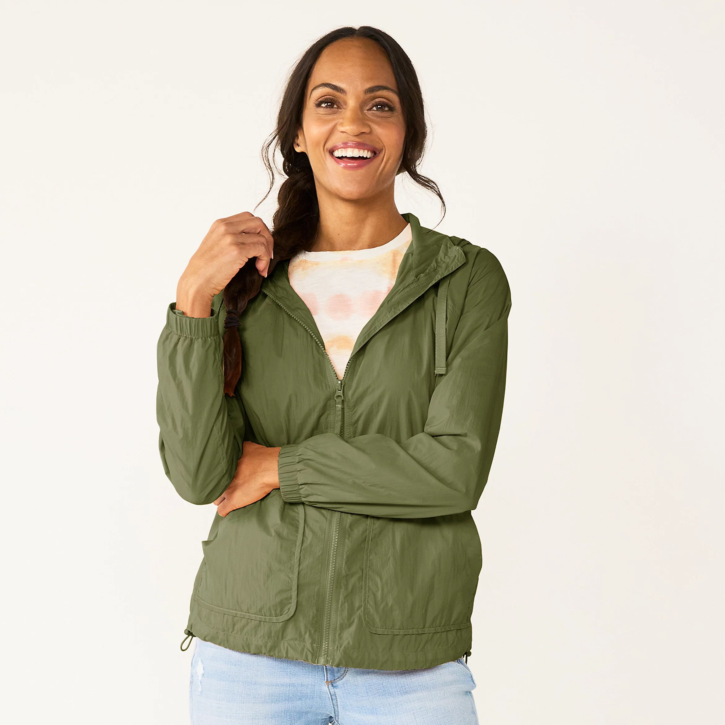 Women's Sonoma Goods For Life® Hooded Rain Jacket | Kohl's