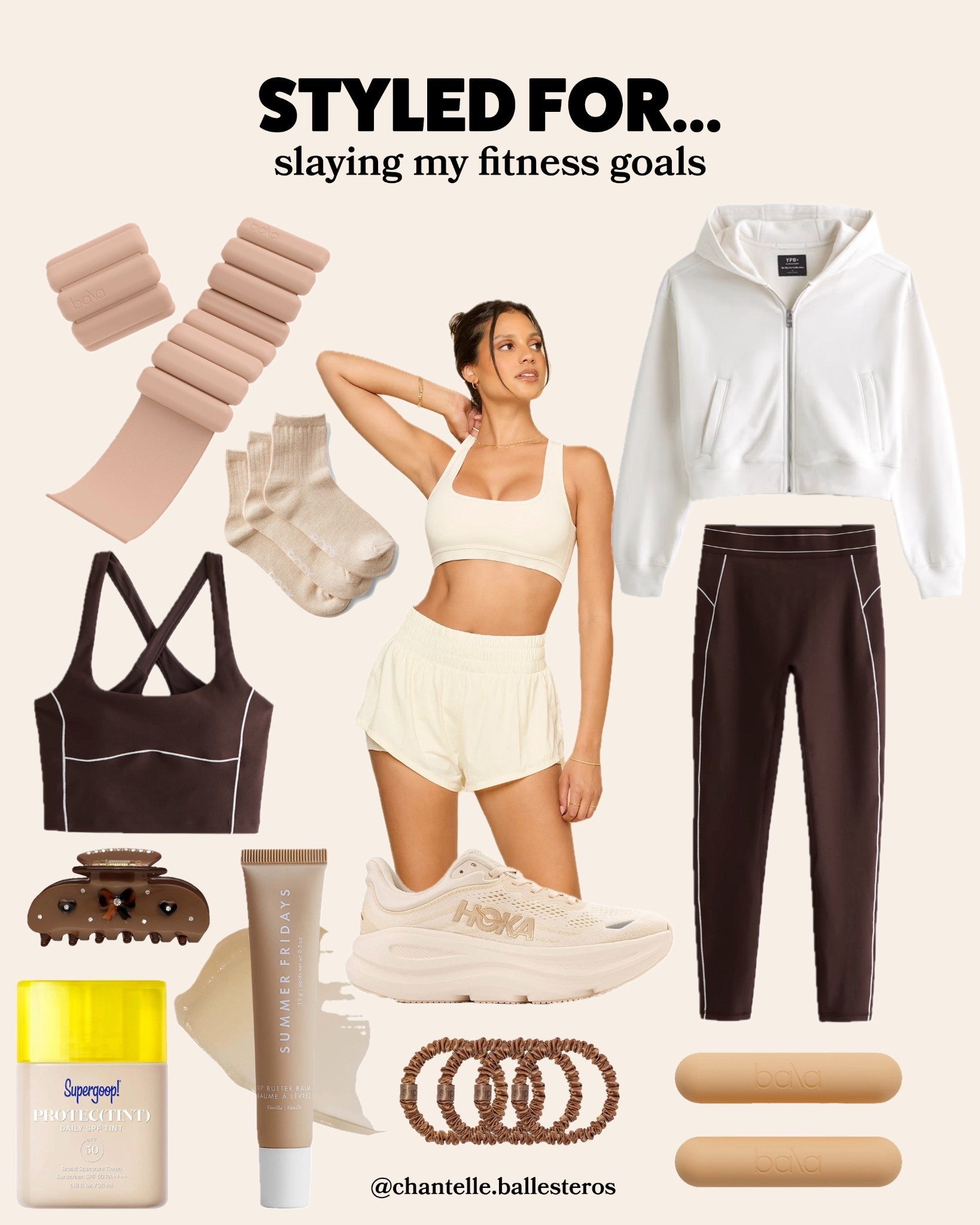 Slaying my fitness goals in style 🤍🤎

If new workout gear motivates you just as much as the workout itself, this neutral fitness outfit inspo is for you! A coordinated workout set, aesthetic training shoes, ankle weights, and cute hair accessories make showing up for your fitness routine feel exciting and intentional.

Perfect for anyone looking for stylish workout outfits, fitness motivation, or color-themed activewear that makes you feel confident while you move. Because when you feel good in what you’re wearing, staying consistent with your fitness goals gets a whole lot easier.

✨ Save this for your next workout refresh & shop all my neutral fitness favorites below! 

#LTKActive #LTKootd #LTKfitnessgoals