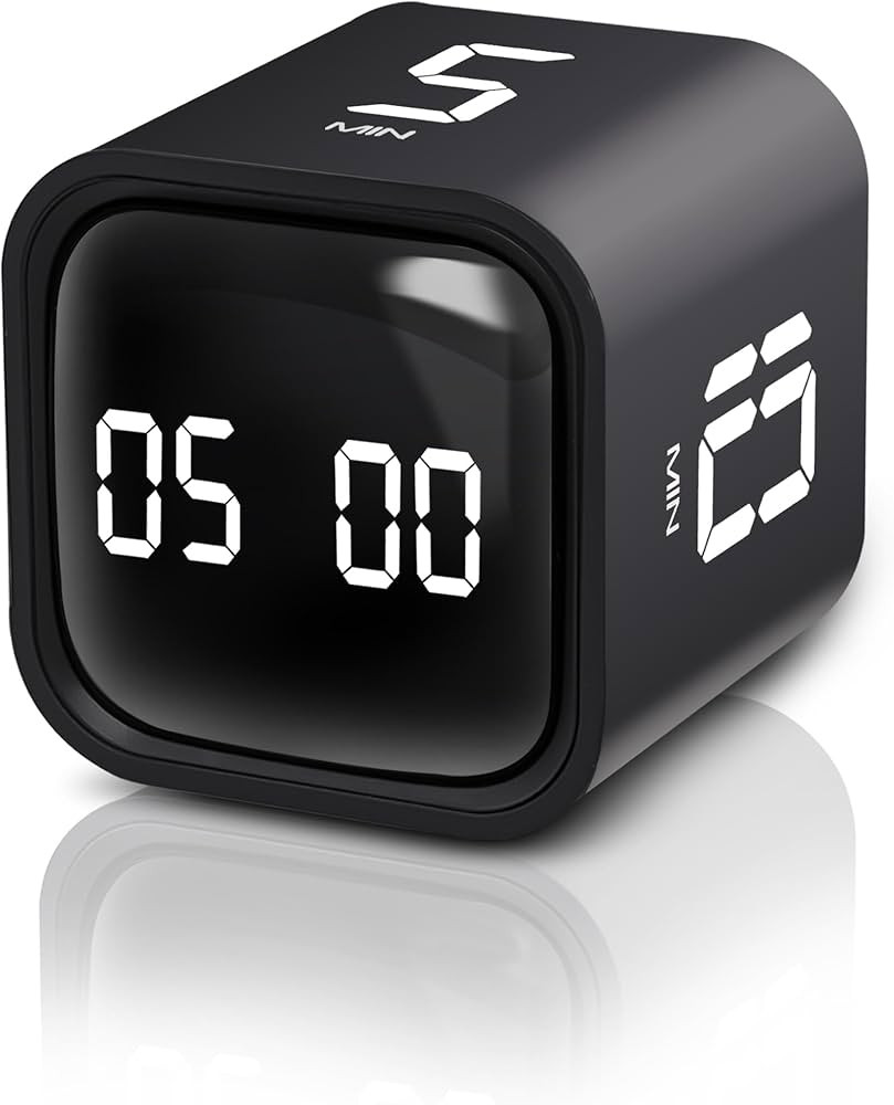 VEWINGL Cube Pomodoro Timer,Rotation Timer,5/10/30/60 Minutes and Custom Countdown,Productivity T... | Amazon (US)
