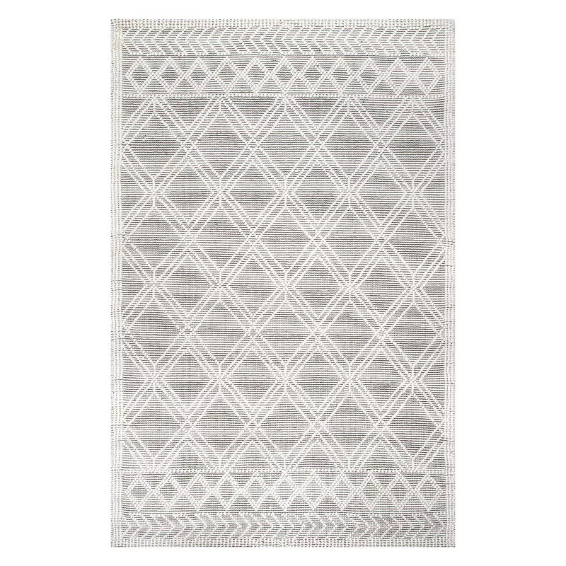 nuLOOM Contemporary Trellis Natti Wool Blend Rug, Beige | Kohl's