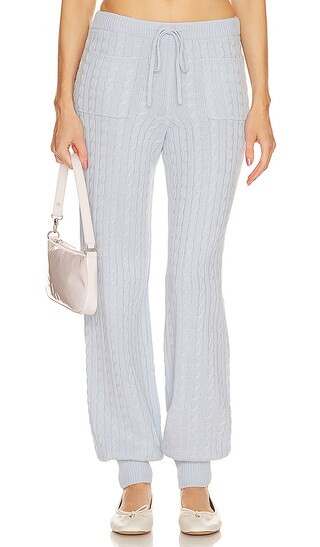 Taiki Cable Pants in Pale Blue | Revolve Clothing (Global)