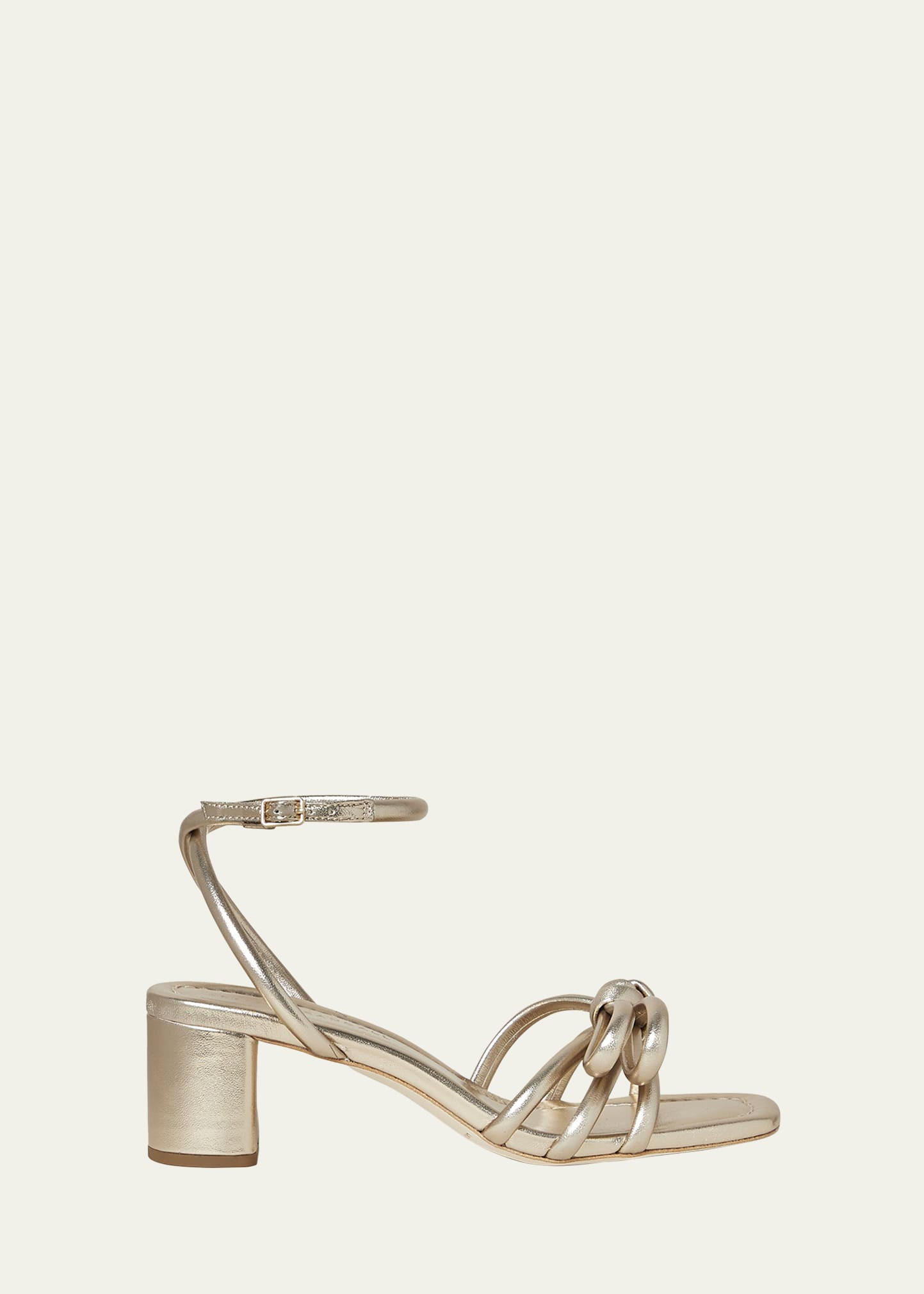 Loeffler Randall Mikel Metallic Bow Ankle-Strap Sandals | Bergdorf Goodman