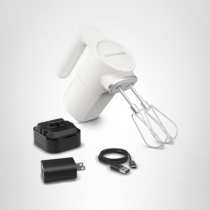 KitchenAid Go Cordless Hand Mixer - battery included, KHMR762, Porcelain White | Amazon (US)