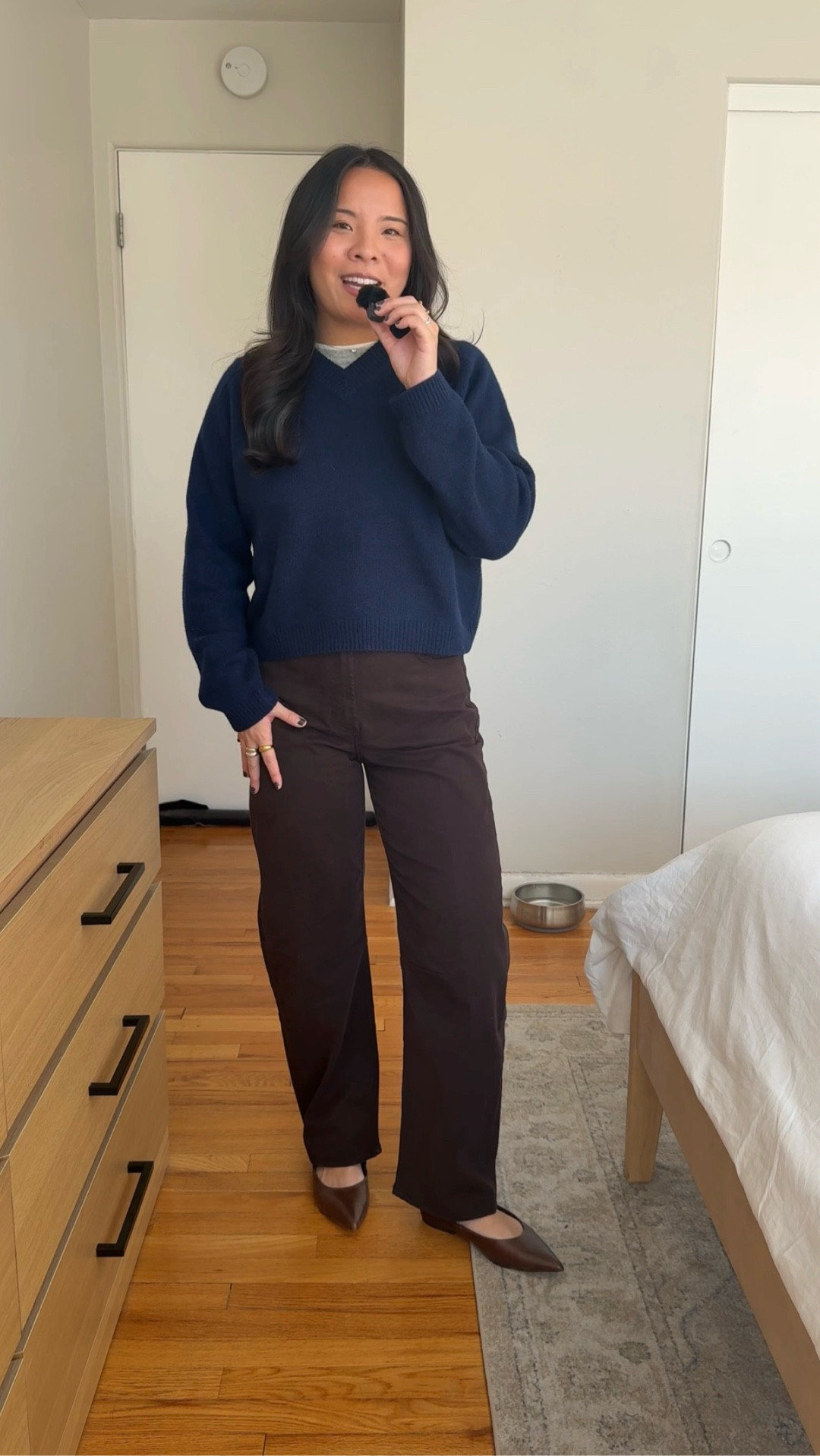 Sweater is old naked cashmere
Pants: size 25