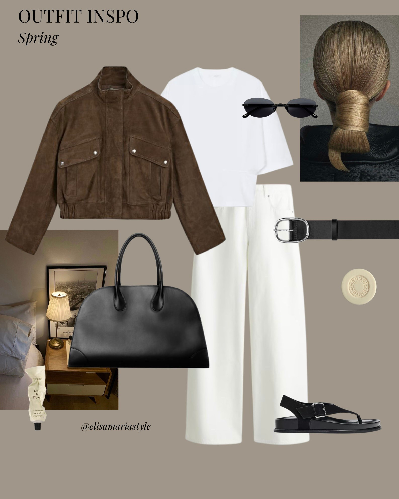 Suede jacket and white jeans spring outfit idea 🤍

#LTKspring