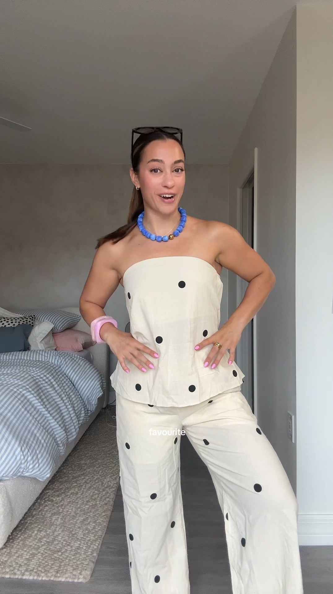 My new favorite summer outfit is this two piece polka dot matching set!! 

Wearing size small it’s a linen blend, lined and so comfy!! 

Trendy summer outfits, summer outfit inspo, what to wear in the summer, summer vacation outfits, happy hour outfits, summer fashion trends, neutral outfit 

#LTKootd #LTKSeasonal