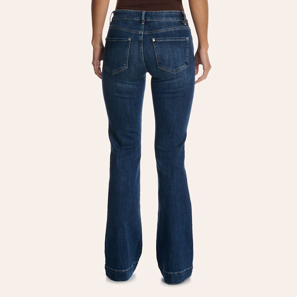 Rockin' C Women's Dark Wash Mid-Rise Flare Trouser Jeans | Cavender's