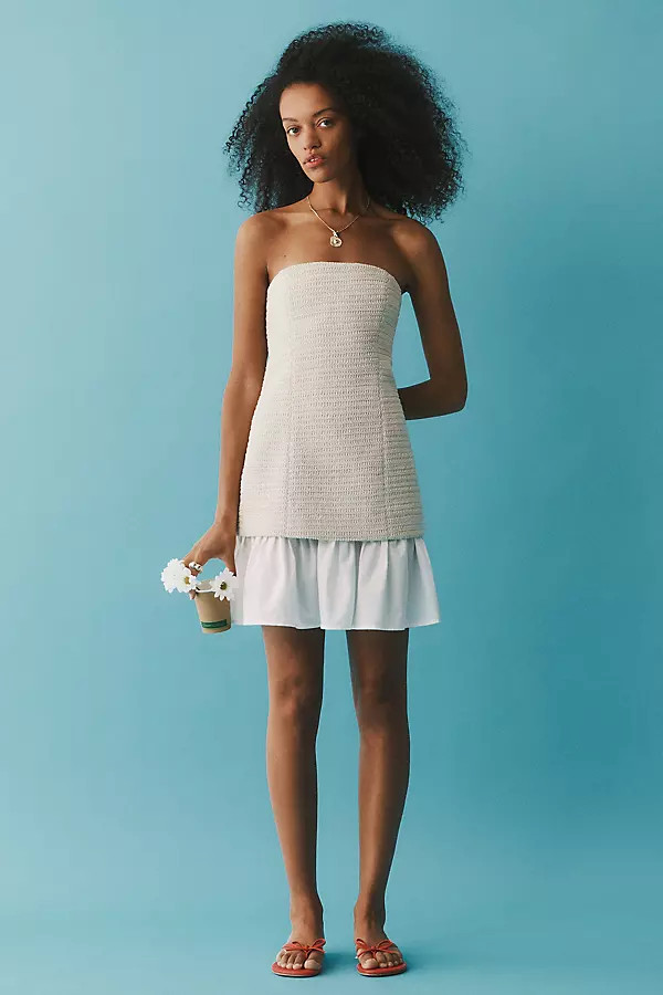 MON RENN Delmar Strapless Shift Mini Dress | Anthropologie (US)