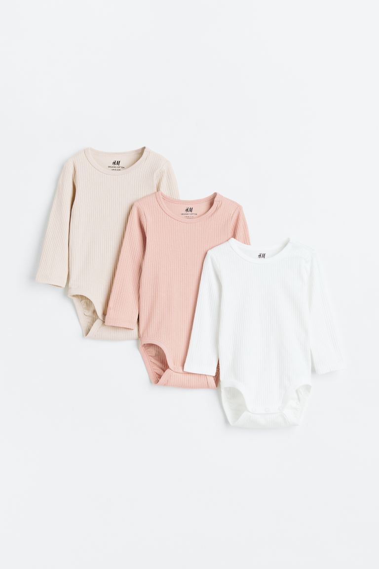 3-pack Ribbed Bodysuits | H&M (US)
