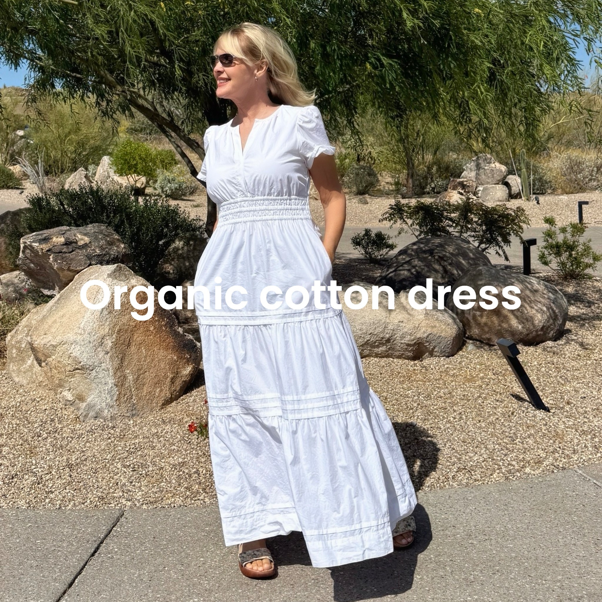 40% off! I wear this lovely, comfortable 
organic cotton dress on repeat! 
It comes in several colors.