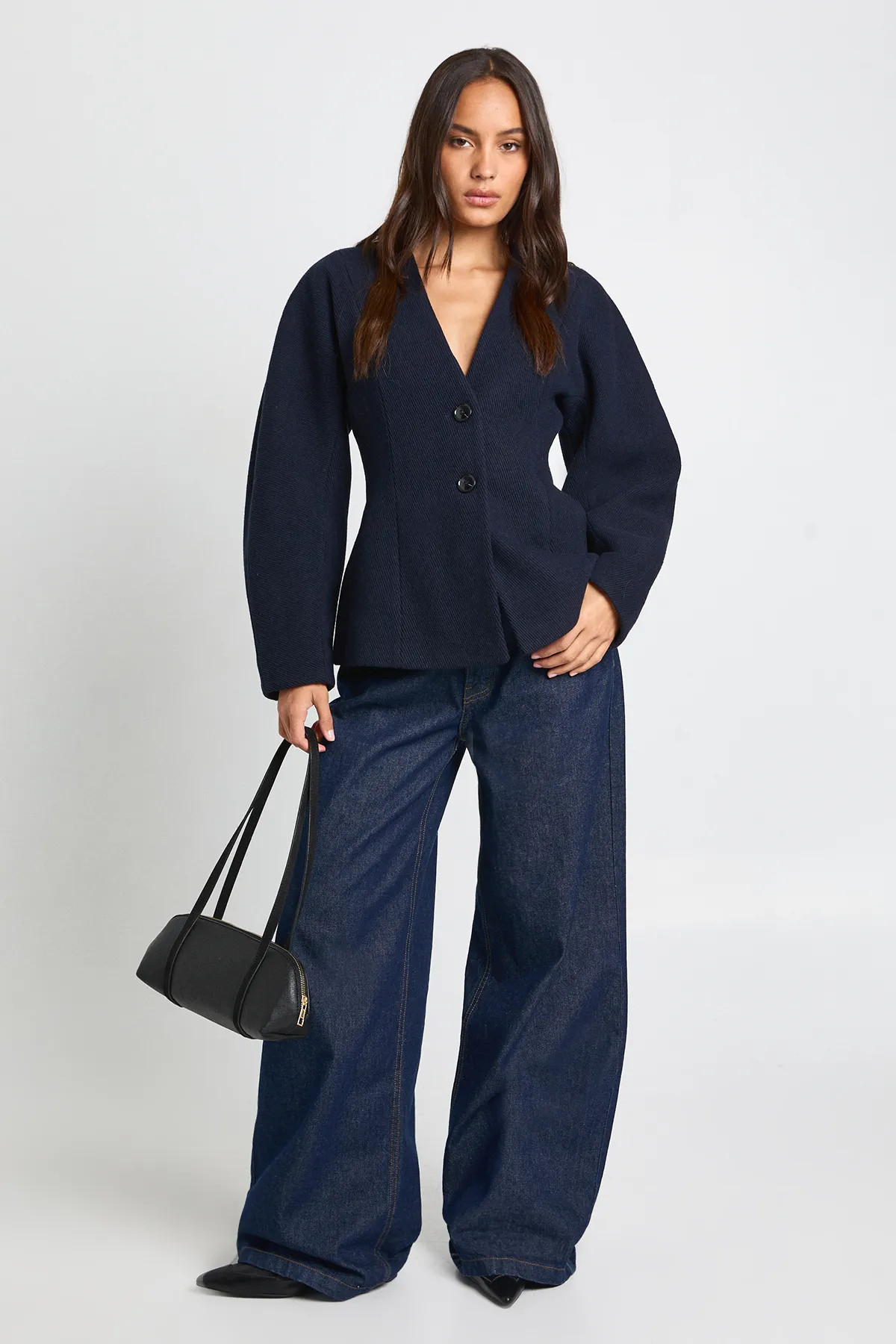 Wool Look Cinched Waist Jacket | Boohoo.com (UK & IE)