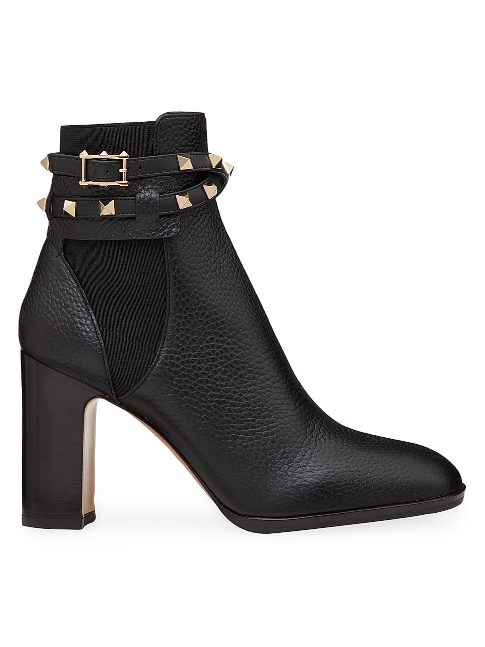 Rockstud Grainy Calfskin Ankle Boots | Saks Fifth Avenue