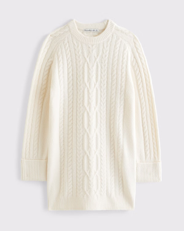 The A&F Madeline Cable Mini Sweater Dress | Abercrombie & Fitch (US)