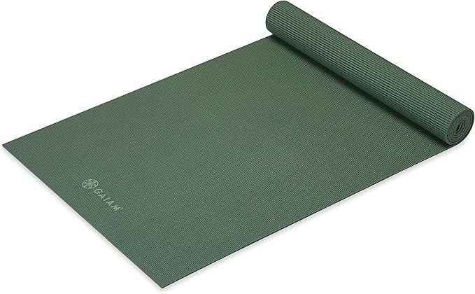 Gaiam Yoga Mat - Premium 5mm Solid Thick Non Slip Exercise & Fitness Mat for All Types of Yoga, P... | Amazon (US)