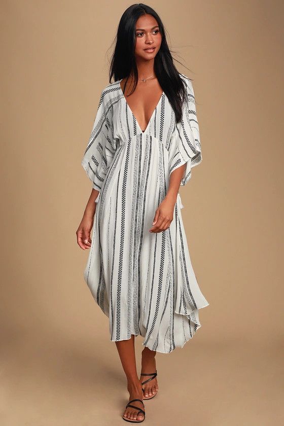 Augas Santas Black and White Striped Swim Cover-Up | Spring Break Outfit Spring Break Outfits 2023 | Lulus (US)