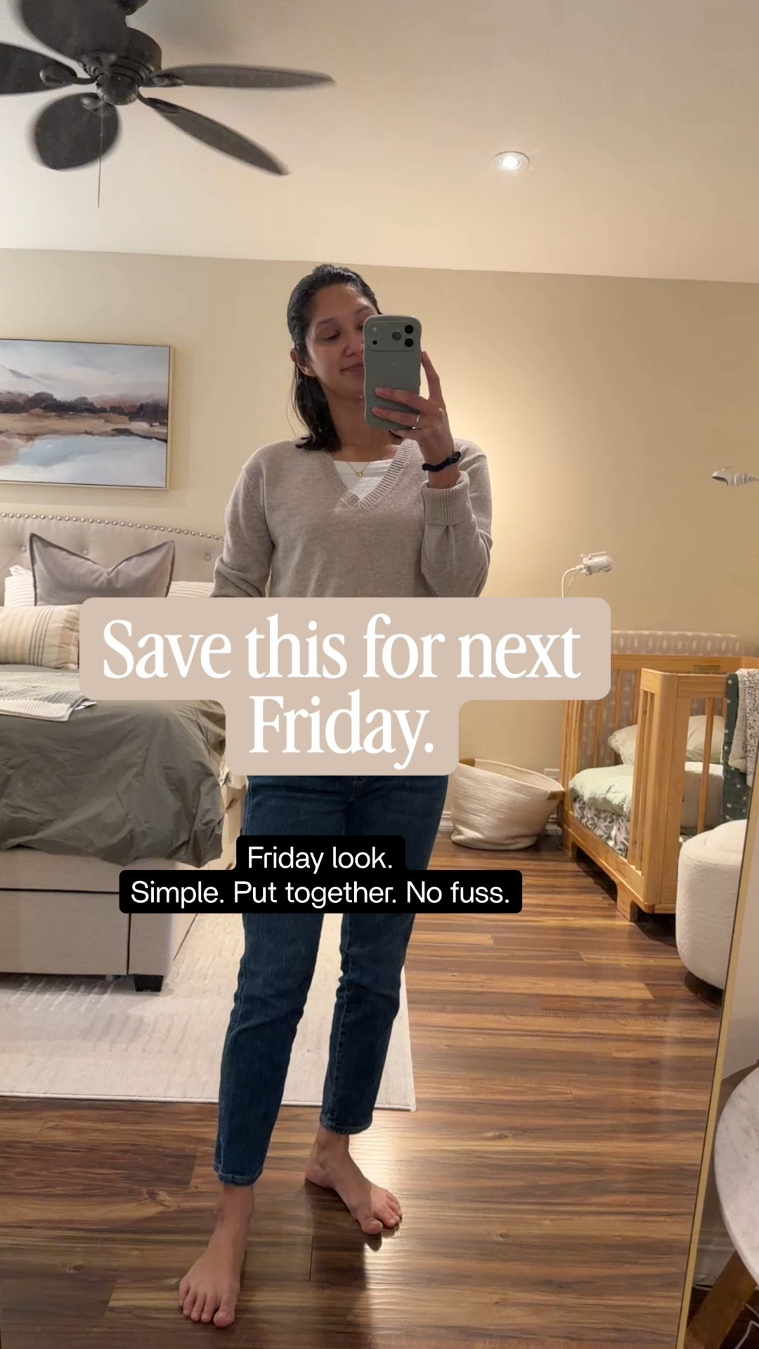 Friday uniform.
Layer. Denim. Repeat.

Everlane V-neck + Amazon Essentials tank + Old Navy straight leg jeans. Wearing a size 0 Petite in the jeans and XS in the top and vneck

Nothing new.
Nothing complicated.
Just a formula that works.

This is what Dressed Enough looks like in real life.



#momstyle #everydayoutfit #capsulewardrobe #dressedenough

#LTKmomlife #LTKootd #LTKgrwm