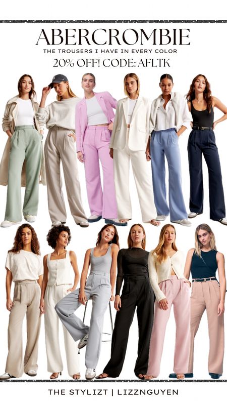 The trousers I have in every color! They’re so good! Can be styled from work, to drinks, to a night out, running errands, off duty chic. I hate it in the regular length paired with sneakers and long length to wear with heels. 

Trousers, spring outfit, workwear, date night outfit, off duty outfit, sale, Abercrombie, The Stylizt 

#LTKfindsunder50 #LTKfindsunder100 #LTKSpringSale
