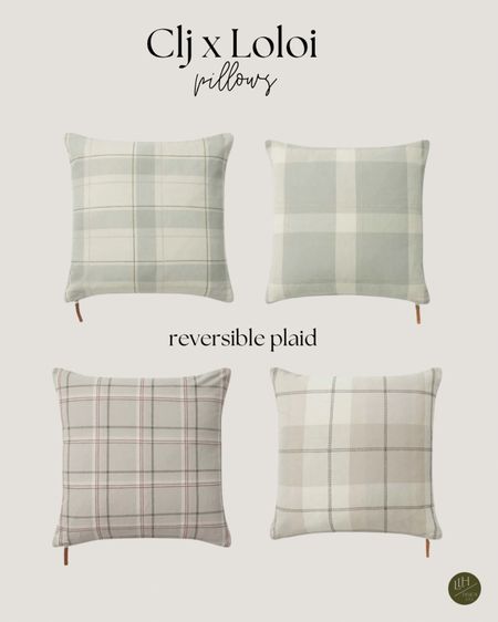 Clj x Loloi new pillow releases! Plaid and reversible

#LTKunder100 #LTKhome