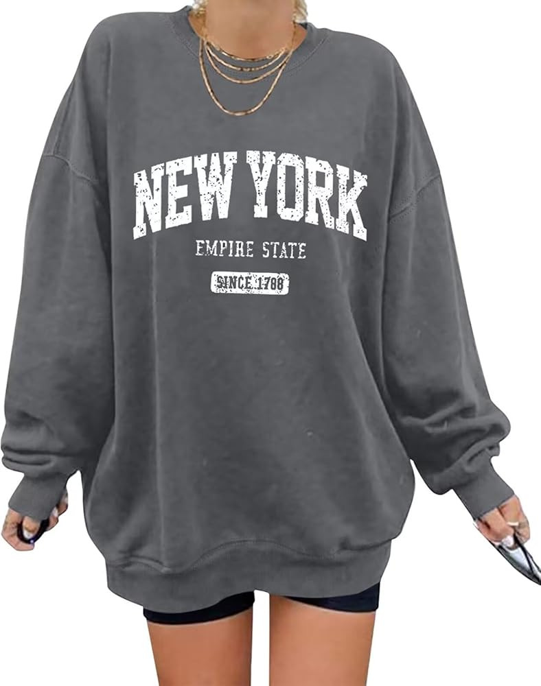 ORANDESIGNE Oversized Graphic Sweatshirt for Women Long Sleeve Crewneck Pullover Casual Fall Hood... | Amazon (US)