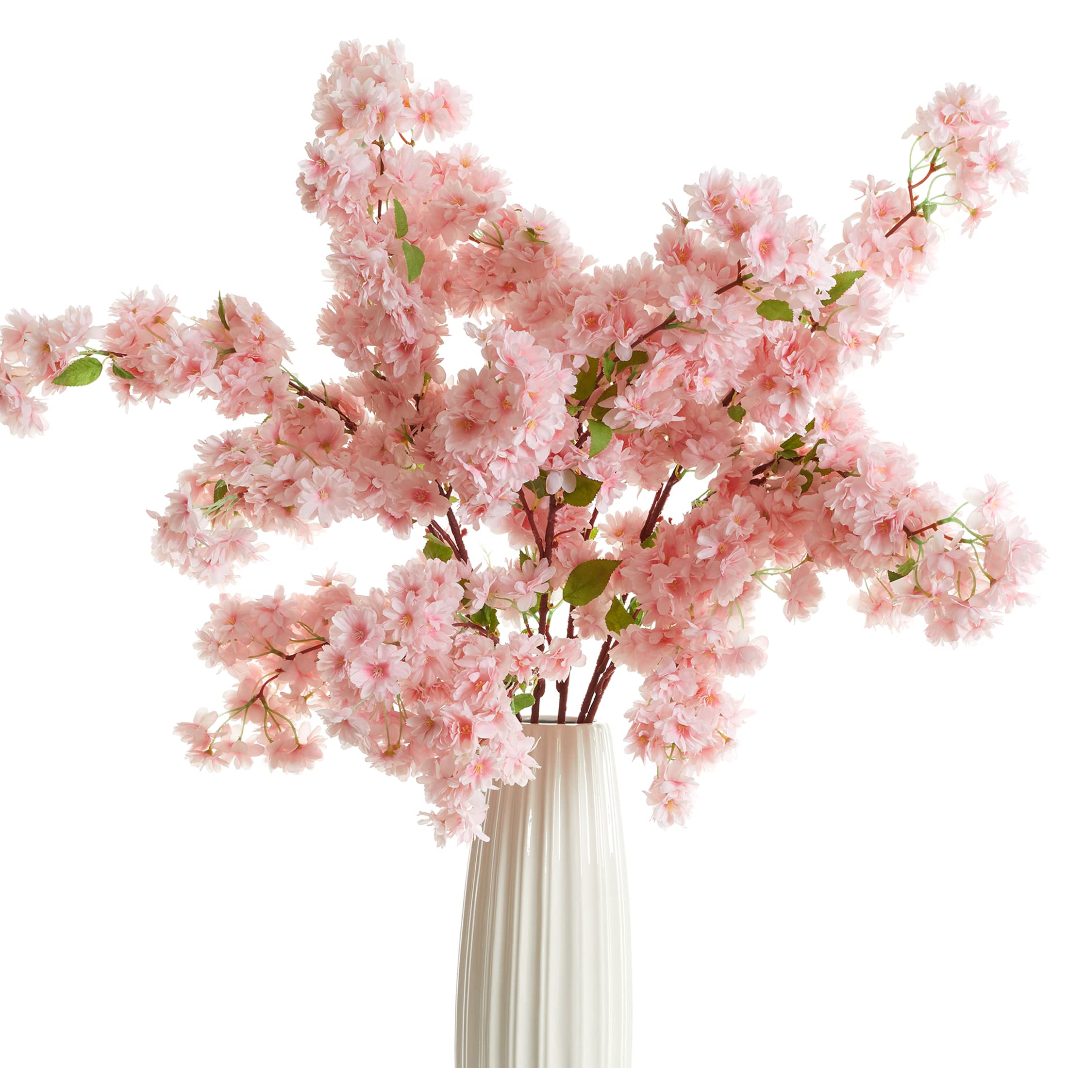PARTY JOY 6PCS Cherry Blossom Branches, Artificial Fake Flowers Stems Silk Tall Flower Arrangemen... | Amazon (US)