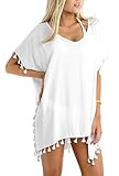 GDKEY Women Chiffon Tassel Swimsuit Bathing Suit Bikini Stylish Beach Cover up | Amazon (US)
