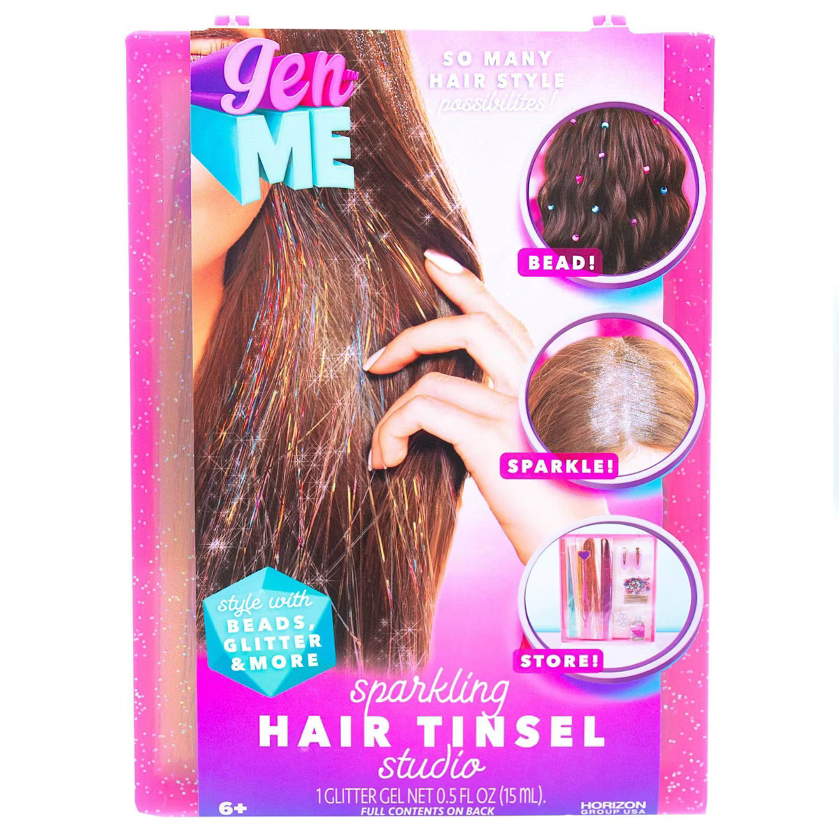 GenMe Tinsel Hair Stylist Studio: Accessory Set with Bobby Pin, Salon Clip, Beads, Elastics, 88 P... | Target