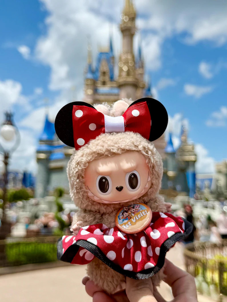 Minnie-Inspired Outfit Set for Nuimos & Labubu – Handmade Skirt, 3D Printed Ears, Park Drink + ... | Etsy (US)