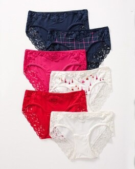 Soma Embraceable Signature Lace Hipster 6 Pack | Soma Intimates
