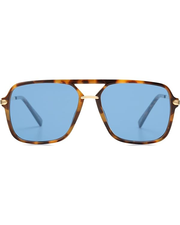 SOJOS Sunglasses for Women & Men, Square, Retro, Polarized Lens, Trendy Aviator, 90s Shades | Amazon (US)