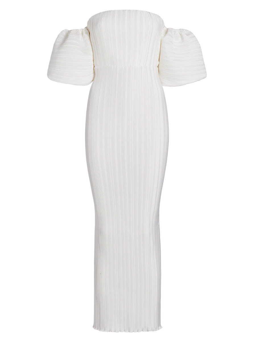 Women's Bridal Sirene Puff-Sleeve Gown - Ivory - Size 6 | Saks Fifth Avenue