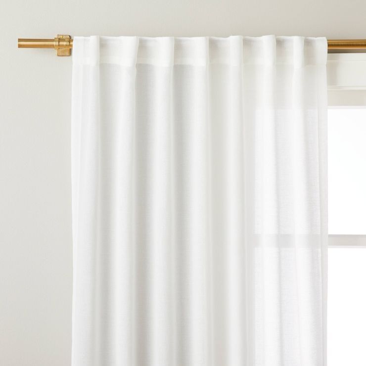 Lace Insert Sheer Curtain Panel - Hearth & Hand™ with Magnolia | Target
