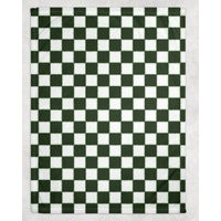 Forest Green Checkered Pattern Fleece Throw Blanket - Aesthetic | Etsy (US)
