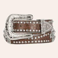 Blazin Roxx Women's Scallop Crystal Cross Concho Western Belt | Cavender's