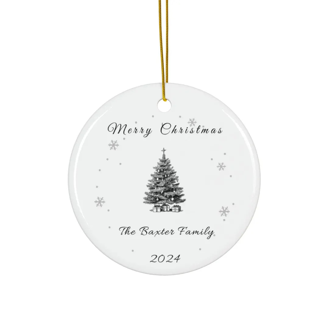 Personalized Christmas Ornament, Family Tree Decoration, Holiday Keepsake, Custom Gift, Festive H... | Etsy (US)