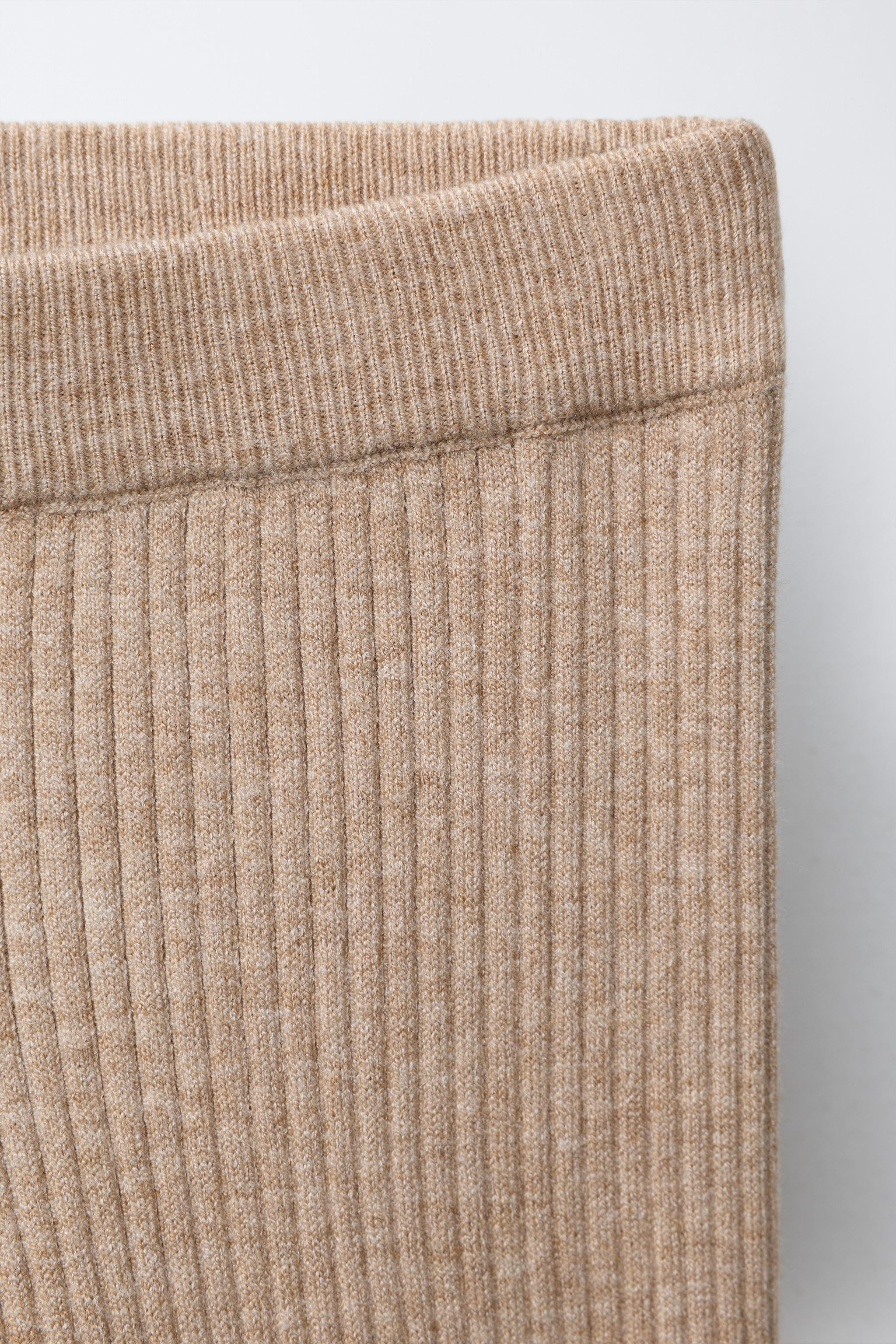 BOW TRIM KNIT FLARE LEGGINGS | Zara Canada