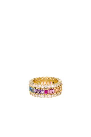 The M Jewelers NY Three Row Rainbow Ring in Multi from Revolve.com | Revolve Clothing (Global)