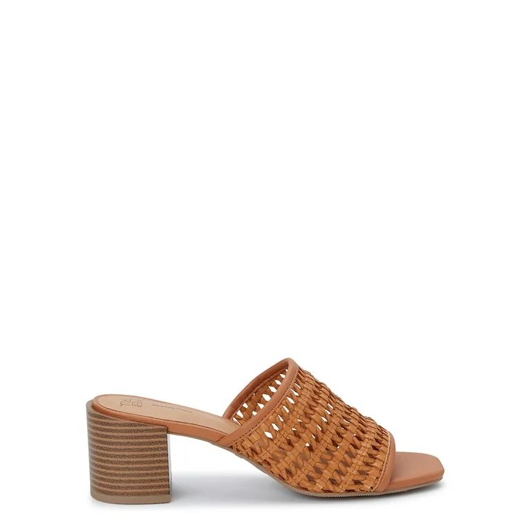 Time and Tru Women's Woven Block Heel Mule | Walmart (US)