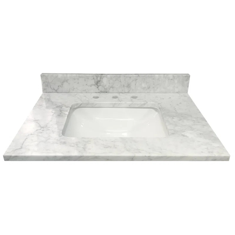 31'' Stone Single Bathroom Vanity Top with Sink | Wayfair North America